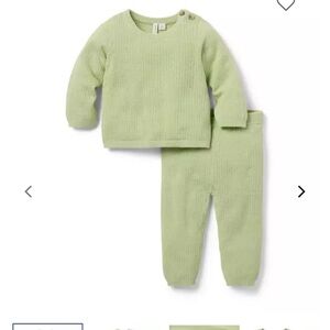 Janie and Jack Green Kids Matching Set